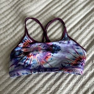 Women’s Born Primitive WARRIOR Sports Bra. Purple Tie-Die. Size Medium.